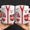 To My Favorite Doctor Highlighting Medical Tools and Heartbeat - Personalized Custom Coffee Mug - DOC085_MG