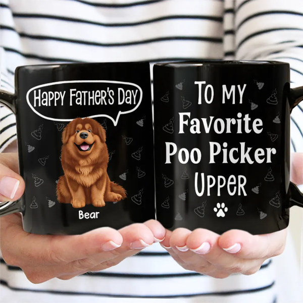 To My Favorite Poo Picker Upper Dog Dad Fun 3D Effect Dogs - Personalized Mug