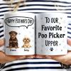 To My Favorite Poo Picker Upper Dog Dad Fun 3D Effect Dogs - Personalized Mug