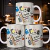 To My Favorite Teacher Stationery and Apple Design - Personalized Custom Coffee Mug - TEACH067_MG
