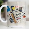 To My Favorite Teacher Stationery and Apple Design - Personalized Custom Coffee Mug - TEACH067_MG
