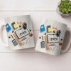 To My Favorite Teacher Stationery and Apple Design - Personalized Custom Coffee Mug - TEACH067_MG