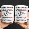 To My Godson, The Only Thing Better Than Being Your Godfather, Fist Bump - Personalized Custom Coffee Mug - SON043_MG