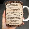 To My Granddaughter, Always Remember You Are Braver, Graduation Cap and Gown - Personalized Custom Coffee Mug - GRAD319_MG