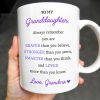 To My Granddaughter, Always Remember You Are Braver Than You Believe - Personalized Custom Coffee Mug - GRAD321_MG