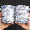 To My Granddaughter, Always Remember You Are Braver Than You Believe, Floral Pattern - Personalized Custom Coffee Mug - GDT295_MG