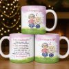 To My Granddaughter Feel My Love Morning Noon And Night - Personalized Custom Coffee Mug - GDT534_MG