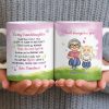 To My Granddaughter Feel My Love Morning Noon And Night - Personalized Custom Coffee Mug - GDT534_MG