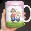 To My Granddaughter Feel My Love Morning Noon And Night - Personalized Custom Coffee Mug - GDT534_MG