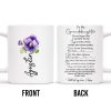 To My Granddaughter, Learn and Love, Pansy Flowers - Personalized Custom Coffee Mug - GDT134_MG