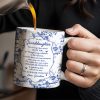 To My Granddaughter, Never Forget How Much I Love You, Flowers And Decorative Borders - Personalized Custom Coffee Mug - GDT296_MG
