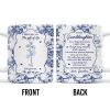 To My Granddaughter, Never Forget How Much I Love You, Flowers And Decorative Borders - Personalized Custom Coffee Mug - GDT296_MG