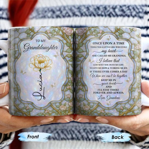To My Granddaughter, Once Upon A Time, Love Grandma - Personalized Custom Coffee Mug - GDT379_MG