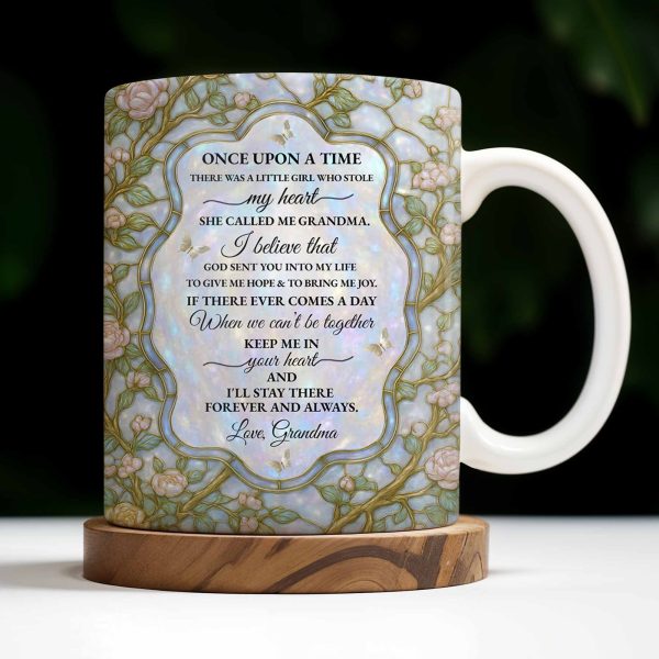 To My Granddaughter, Once Upon A Time, Love Grandma - Personalized Custom Coffee Mug - GDT379_MG