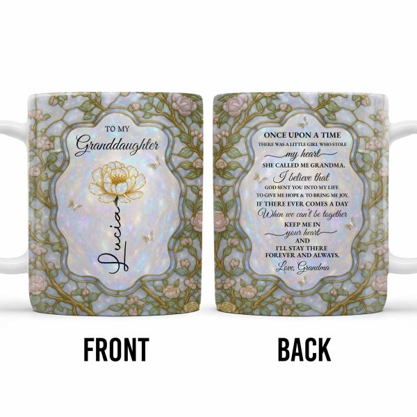 To My Granddaughter, Once Upon A Time, Love Grandma - Personalized Custom Coffee Mug - GDT379_MG