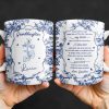 To My Granddaughter, Once Upon A Time There Was A Little Girl Who Stole My Heart, Floral Patterns - Personalized Custom Coffee Mug - GDT297_MG