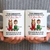To My Granddaughter, Proud And Loving Message With Christmas Outfits - Personalized Custom Coffee Mug - GDT527_MG
