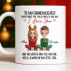 To My Granddaughter, Proud And Loving Message With Christmas Outfits - Personalized Custom Coffee Mug - GDT527_MG