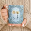 To My Granddaughter, Roses and Crowns Design - Personalized Custom Coffee Mug - GDT541_MG
