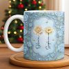To My Granddaughter, Roses and Crowns Design - Personalized Custom Coffee Mug - GDT541_MG