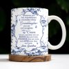 To My Granddaughter, Whenever You Feel Overwhelmed, Flowers And Crown - Personalized Custom Coffee Mug - GDT299_MG