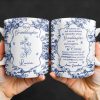 To My Granddaughter, Whenever You Feel Overwhelmed, Flowers And Crown - Personalized Custom Coffee Mug - GDT299_MG
