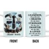 To My Grandson, Always Remember You Are Braver Than You Believe - Personalized Custom Coffee Mug - OFC022_MG