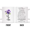 To My Grandson Encouragement And Love Message With Pansy Flowers - Personalized Custom Coffee Mug - GSN021_MG