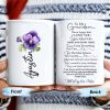 To My Grandson Encouragement And Love Message With Pansy Flowers - Personalized Custom Coffee Mug - GSN021_MG