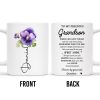 To My Grandson, Forever By Your Side, Encouragement Mug With Pansy Flower - Personalized Custom Coffee Mug - GSN020_MG