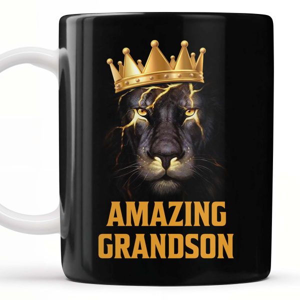 To My Grandson Never Forget That I Love You, Be Awesome, Text - Personalized Custom Coffee Mug - GSN055_MG