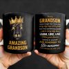 To My Grandson Never Forget That I Love You, Be Awesome, Text - Personalized Custom Coffee Mug - GSN055_MG
