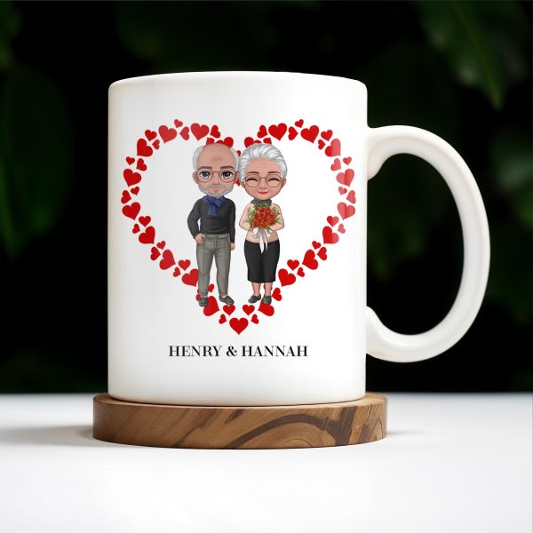 To My Husband Forever Love Message With Hearts And Couple - Personalized Custom Coffee Mug - CPL262_MG