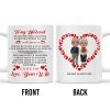 To My Husband Forever Love Message With Hearts And Couple - Personalized Custom Coffee Mug - CPL262_MG