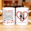 To My Husband Forever Love Message With Hearts And Couple - Personalized Custom Coffee Mug - CPL262_MG