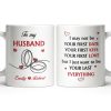 To My Husband, Hearts and Rings Design - Personalized Custom Coffee Mug - CPL1366_MG