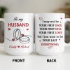 To My Husband, Hearts and Rings Design - Personalized Custom Coffee Mug - CPL1366_MG