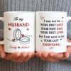 To My Husband, Hearts and Rings Design - Personalized Custom Coffee Mug - CPL1366_MG