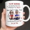 To My Husband, Love From Your Wife Featuring A Loving Couple - Personalized Custom Coffee Mug - CPL1040_MG
