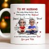 To My Husband, Love From Your Wife Featuring A Loving Couple - Personalized Custom Coffee Mug - CPL1040_MG
