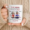 To My Husband, Love From Your Wife Featuring A Loving Couple - Personalized Custom Coffee Mug - CPL1040_MG