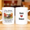 To My Husband Love Message With Bench Under Autumn Trees - Personalized Custom Coffee Mug - CPL261_MG