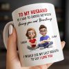 To My Husband, Loving You Over Breathing - Personalized Custom Coffee Mug - CPL1313_MG