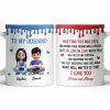 To My Husband, Meeting You Was Fate, Cartoon Couple - Personalized Custom Coffee Mug - CPL1209_MG