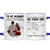 To My Husband Our Children Having You As Their Dad Couple Sitting Back View Fist Bumps Personalized Mug