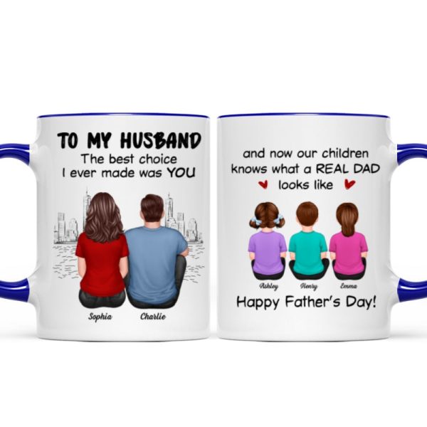 To My Husband Our Children Knows What A Real Dad Looks Like Personalized Mug, Gift For Bonus Dad