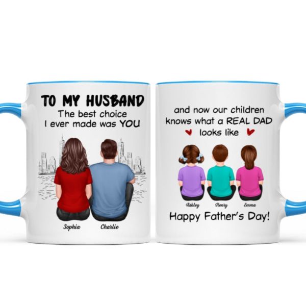To My Husband Our Children Knows What A Real Dad Looks Like Personalized Mug, Gift For Bonus Dad