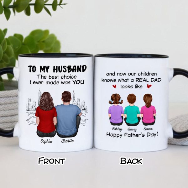 To My Husband Our Children Knows What A Real Dad Looks Like Personalized Mug, Gift For Bonus Dad