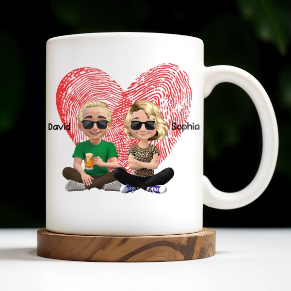 To My Husband, Sometimes It's Hard To Find The Words, Heart And Couple - Personalized Custom Coffee Mug - HSB038_MG