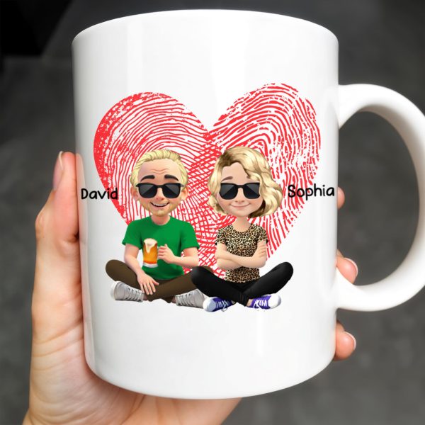 To My Husband, Sometimes It's Hard To Find The Words, Heart And Couple - Personalized Custom Coffee Mug - HSB038_MG